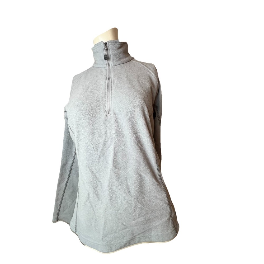 Mountain Hardwear Gray Polyester  Pullover Top LS 1/4 Zip Women's Large